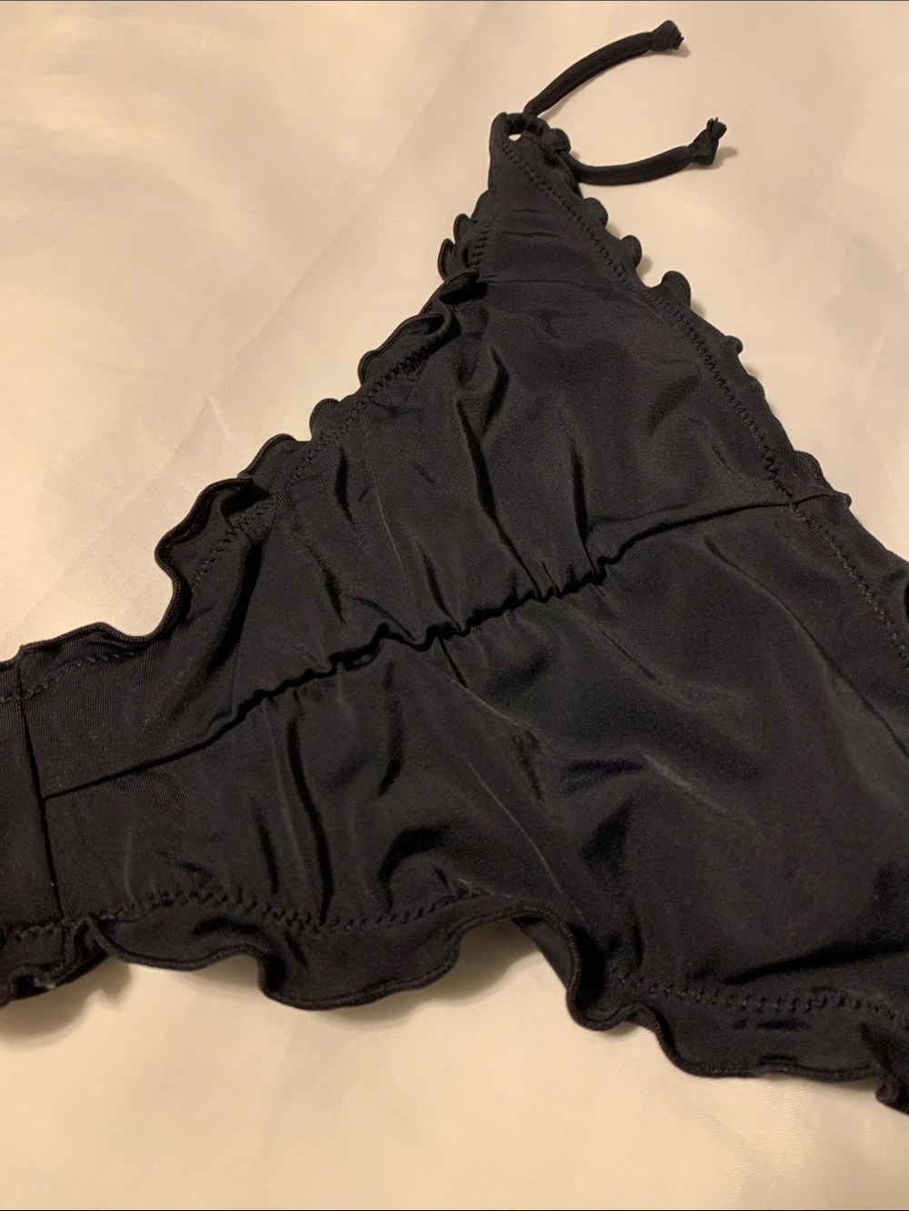 Relleciga Black Ruffle-Side tie Bikini Bottom - Picture 3 of 5